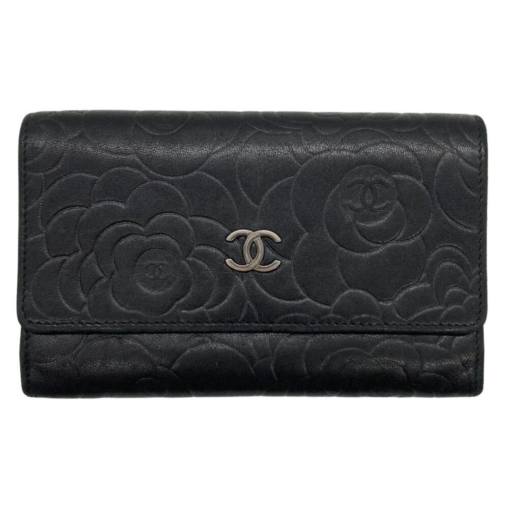 🖤Authentic CHANEL CC Logo Camellia Wallet with FREE Chain on wallet insert🖤